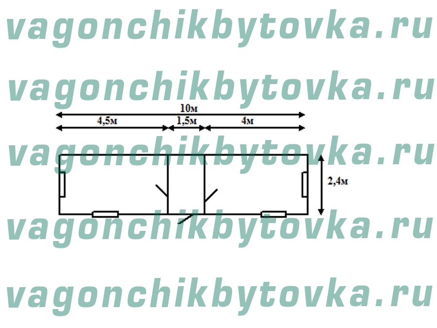Жилой вагончик 10м для дачных участков